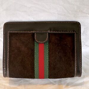 Gucci Vintage Suede Sherryline Clutch